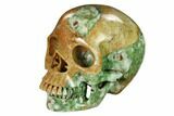 Realistic, Polished Autumn Jasper Skull #151206-1